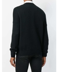 Мужской черно-белый свитер с круглым вырезом с принтом от Calvin Klein 205W39nyc