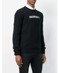 Мужской черно-белый свитер с круглым вырезом с принтом от Calvin Klein 205W39nyc
