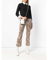 Женский черно-белый свитер с круглым вырезом от Alice + Olivia