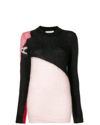 Женский черно-белый свитер с круглым вырезом от Alyx
