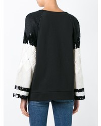 Женский черно-белый свитер с круглым вырезом от Aviu