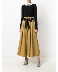 Женский черно-белый свитер с круглым вырезом от Temperley London