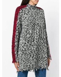 Женский черно-белый свитер с круглым вырезом от Pinko