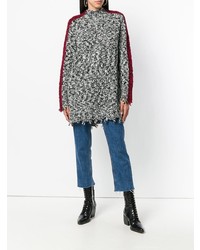 Женский черно-белый свитер с круглым вырезом от Pinko