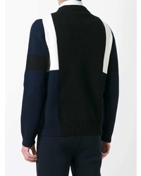 Мужской черно-белый свитер с круглым вырезом от Marni