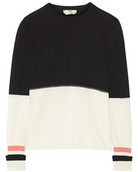 Женский черно-белый свитер с круглым вырезом от Fendi