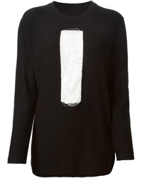 Женский черно-белый свитер с круглым вырезом от Maison Martin Margiela