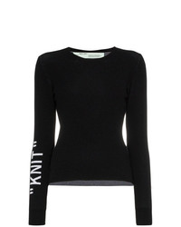 Женский черно-белый свитер с круглым вырезом от Off-White