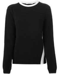 Женский черно-белый свитер с круглым вырезом от Paco Rabanne