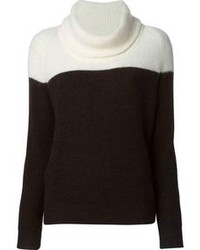 Женский черно-белый свитер с круглым вырезом от Paul Smith