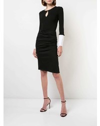 Женский черно-белый свитер с круглым вырезом от Paule Ka