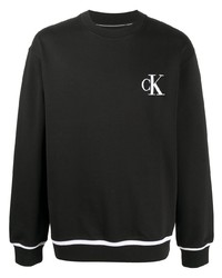 Мужской черно-белый свитшот с вышивкой от Calvin Klein Jeans