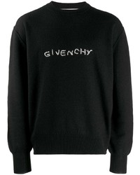 Мужской черно-белый свитшот с вышивкой от Givenchy