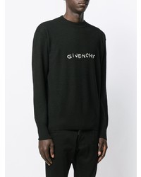 Мужской черно-белый свитшот с вышивкой от Givenchy