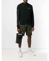 Мужской черно-белый свитшот с принтом от Off-White