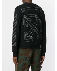 Мужской черно-белый свитшот с принтом от Off-White