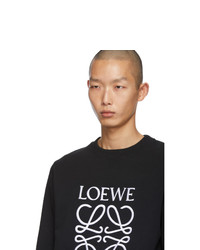 Мужской черно-белый свитшот с принтом от Loewe