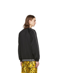 Мужской черно-белый свитшот с принтом от Versace Underwear