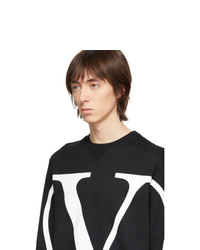 Мужской черно-белый свитшот с принтом от Valentino