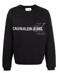 Мужской черно-белый свитшот с принтом от Calvin Klein Jeans
