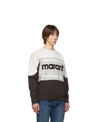 Мужской черно-белый свитшот с принтом от Isabel Marant