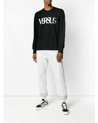 Мужской черно-белый свитшот с принтом от Versus