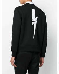 Мужской черно-белый свитшот с принтом от Neil Barrett