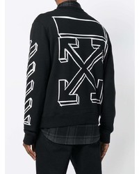 Мужской черно-белый свитшот с принтом от Off-White