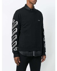 Мужской черно-белый свитшот с принтом от Off-White