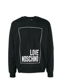 Мужской черно-белый свитшот с принтом от Love Moschino