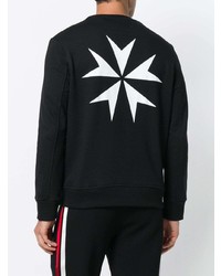 Мужской черно-белый свитшот с принтом от Neil Barrett