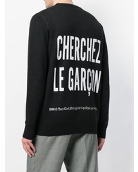 Мужской черно-белый свитшот с принтом от Études