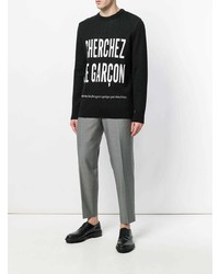 Мужской черно-белый свитшот с принтом от Études