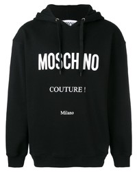 Мужской черно-белый свитшот с принтом от Moschino