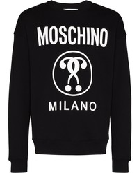 Мужской черно-белый свитшот с принтом от Moschino