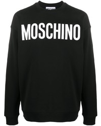 Мужской черно-белый свитшот с принтом от Moschino