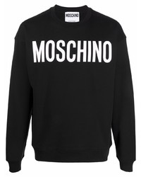 Мужской черно-белый свитшот с принтом от Moschino