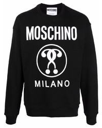 Мужской черно-белый свитшот с принтом от Moschino