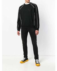 Мужской черно-белый свитшот с принтом от Versace Jeans