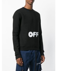 Мужской черно-белый свитшот с принтом от Off-White