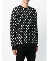 Мужской черно-белый свитшот с принтом от Hydrogen