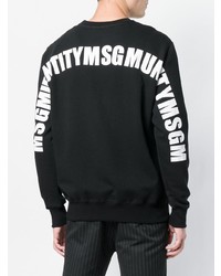 Мужской черно-белый свитшот с принтом от MSGM