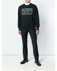 Мужской черно-белый свитшот с принтом от Versus