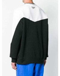 Мужской черно-белый свитшот с принтом от Reebok