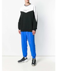 Мужской черно-белый свитшот с принтом от Reebok