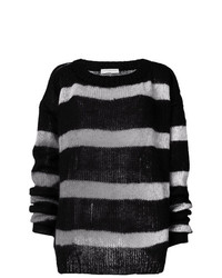 Черно-белый свободный свитер в горизонтальную полоску от Faith Connexion