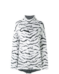 Черно-белый свободный свитер с принтом от Givenchy