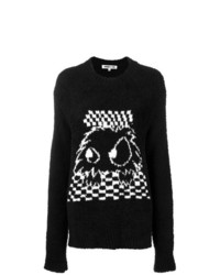 Черно-белый свободный свитер с принтом от McQ Alexander McQueen