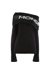 Черно-белый свободный свитер с принтом от Monse