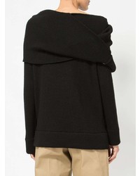 Черно-белый свободный свитер с принтом от Monse